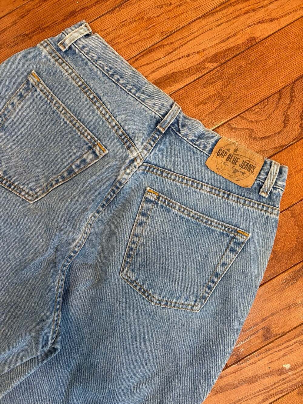 Vintage GAP Blue Jeans No. 9 Reverse Fit Mom Jeans Size 14 Regular USA Made